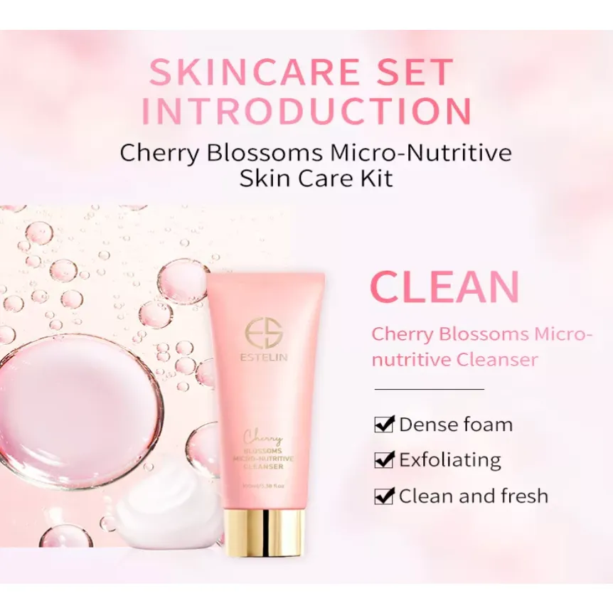 Estelin Cherry Blossoms Micro-Nutritive Skin Care Kit - 8 Piece Set