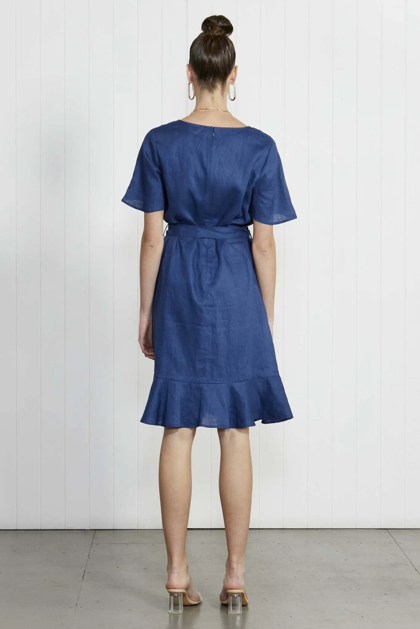 Fate   Becker Temptation Linen Dress in Azure