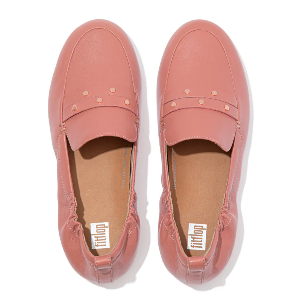 FitFlop Allegro Studded Loafers Warm Rose