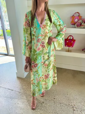 Floral Rainbow Lurex Kaftan