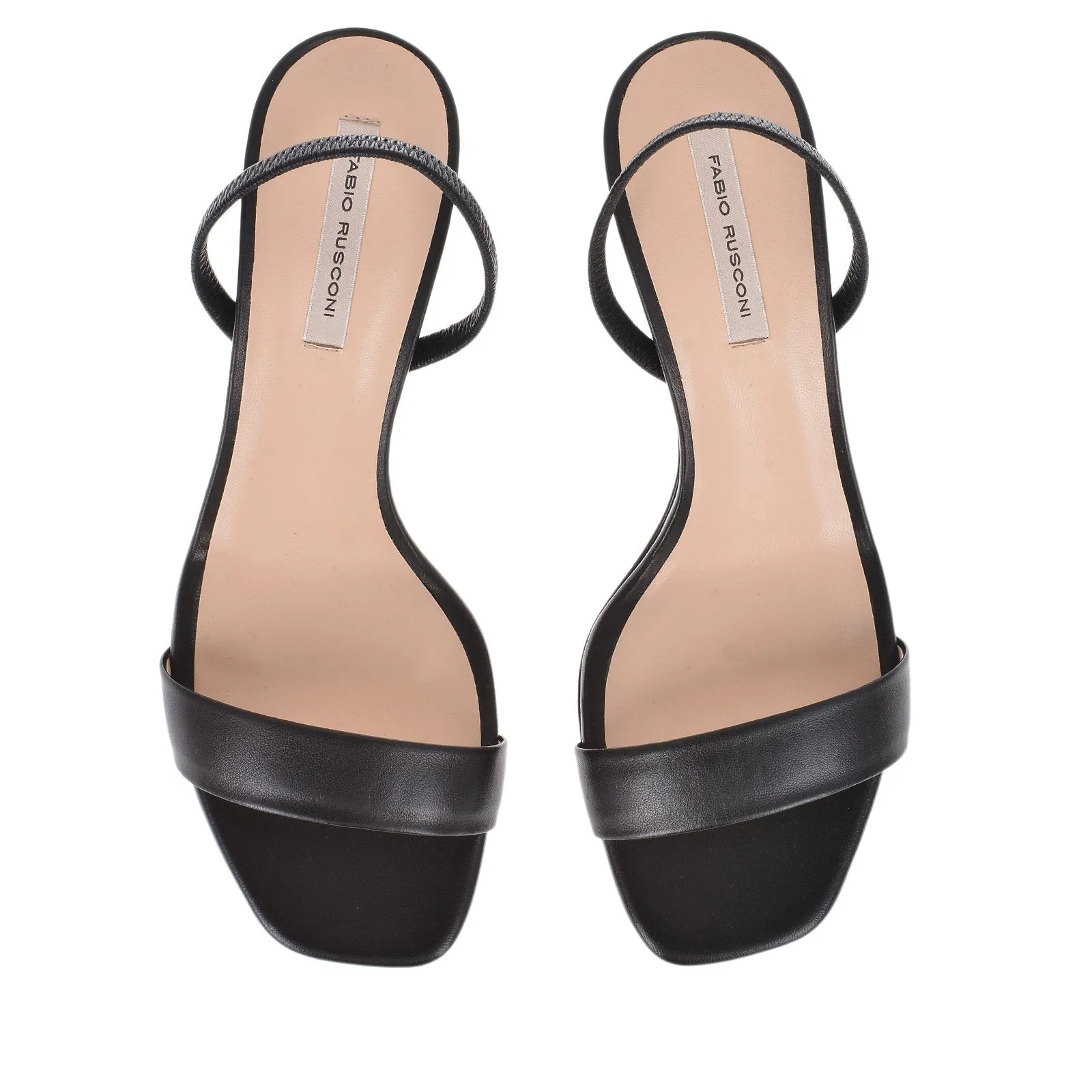 Gifu Nappa Black Leather Sandals