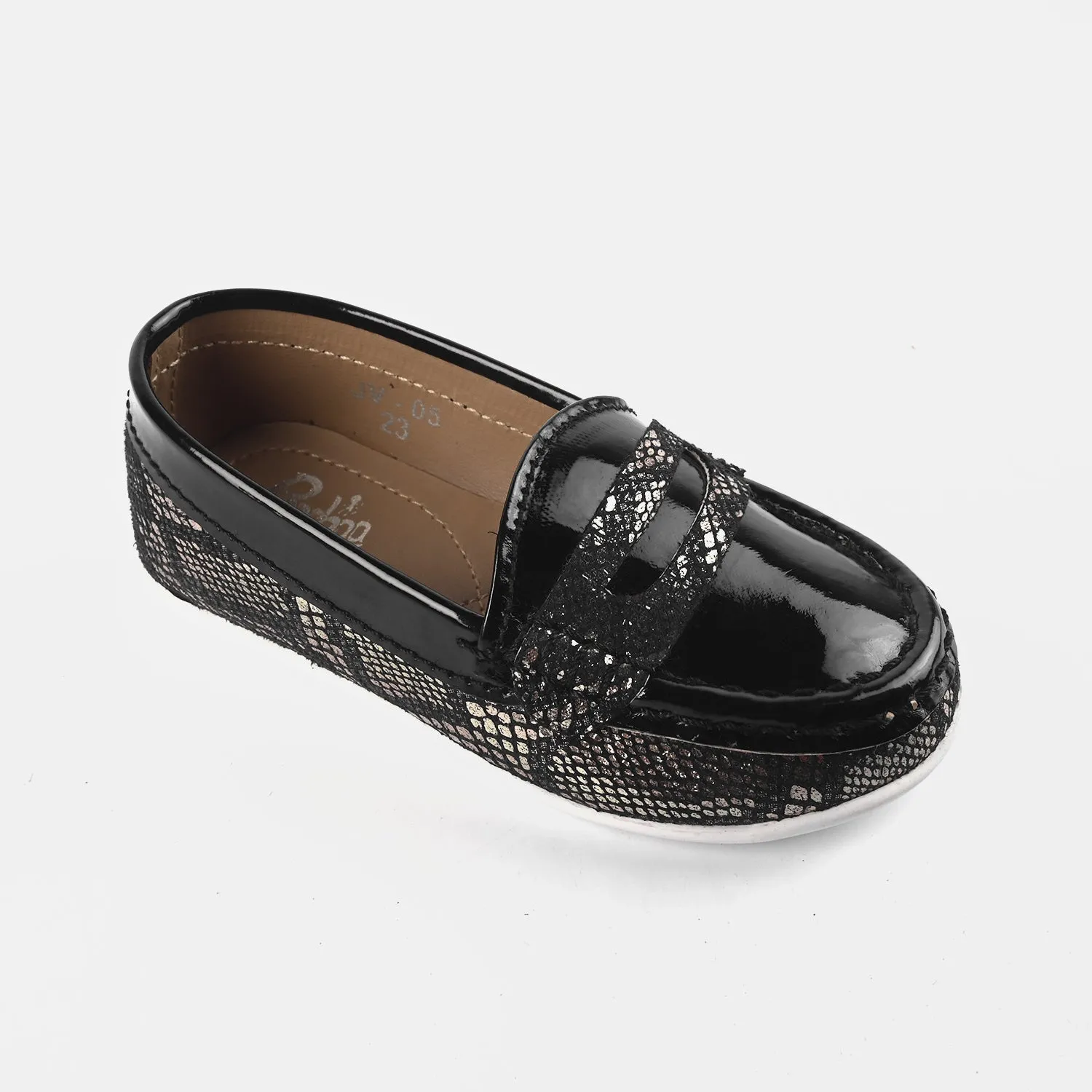 Girls Loafer JV-05-BLACK