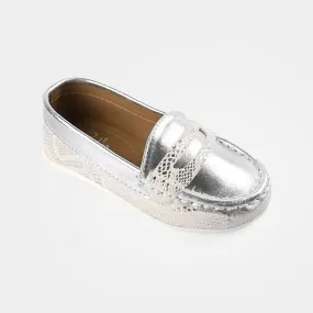 Girls Loafer JV-05-SILVER