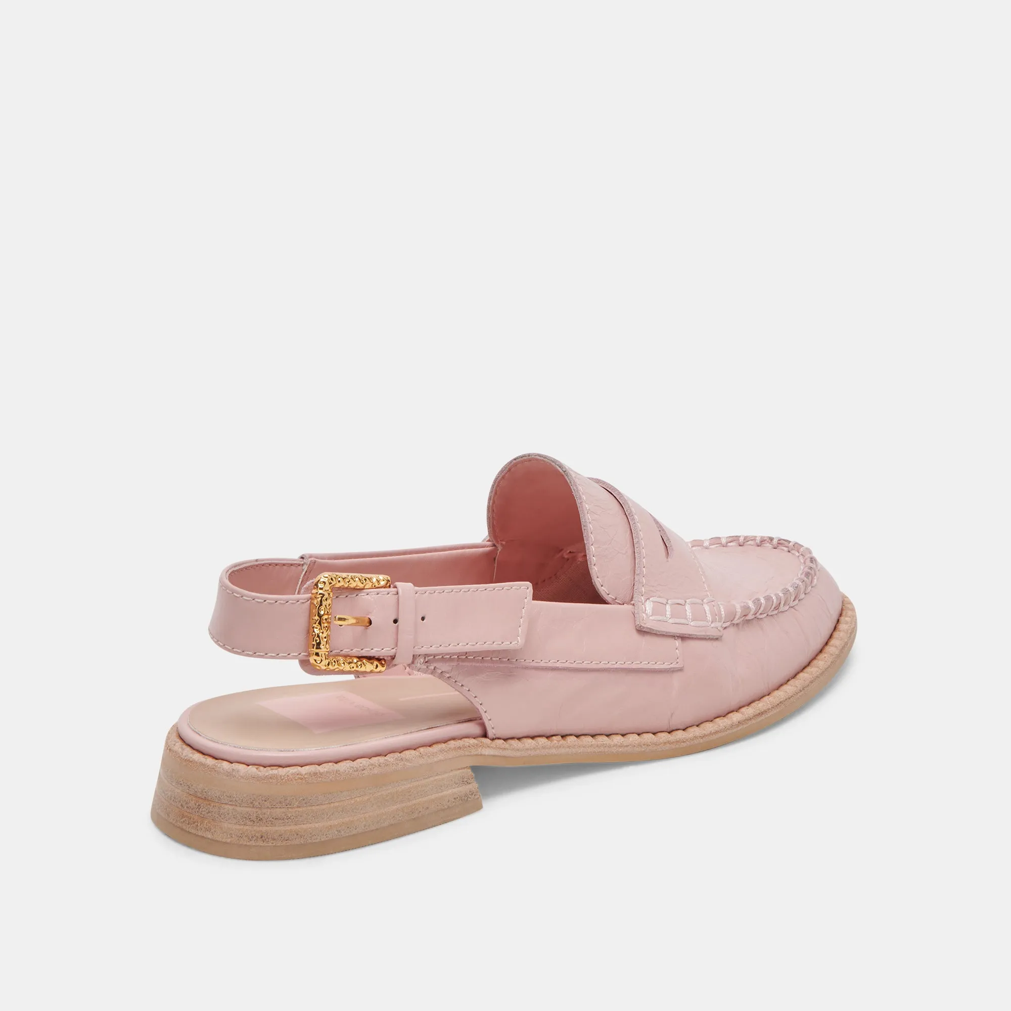 HARDI LOAFERS PINK CRINKLE PATENT