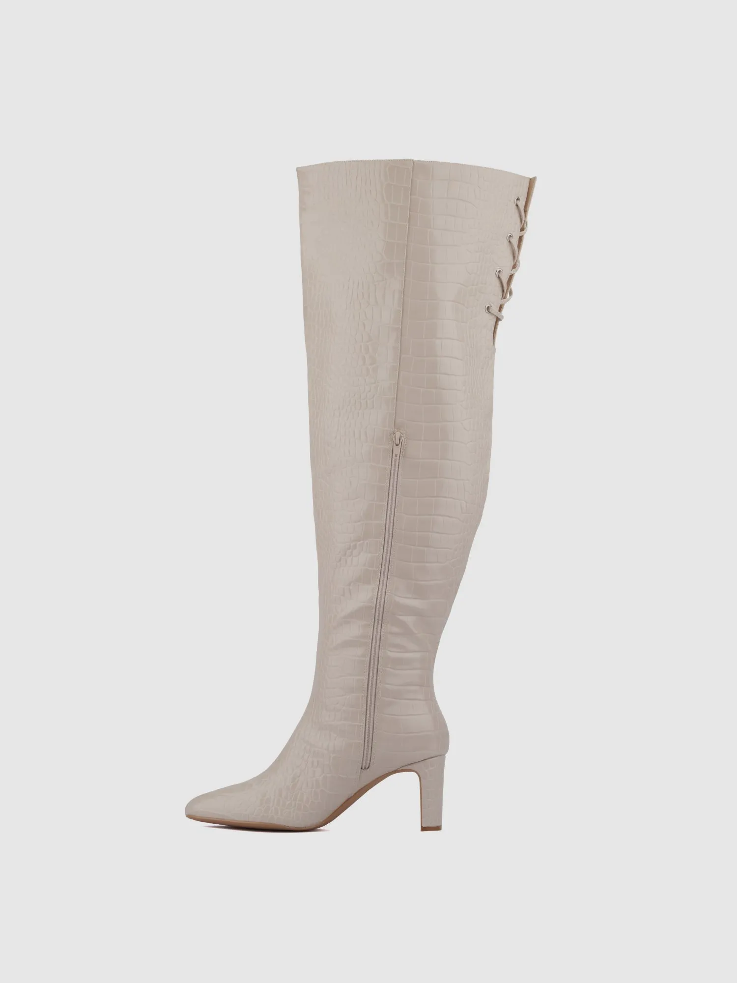 Hayya Thigh-High Wide Calf Boots