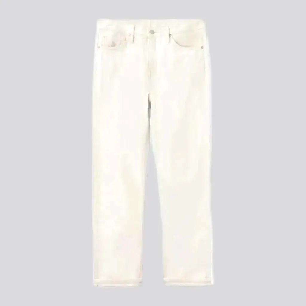 High-waist selvedge men's jeans