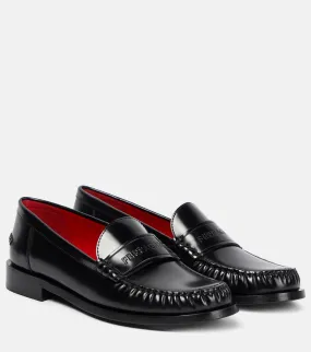 Irina Ferragamo leather loafers, black