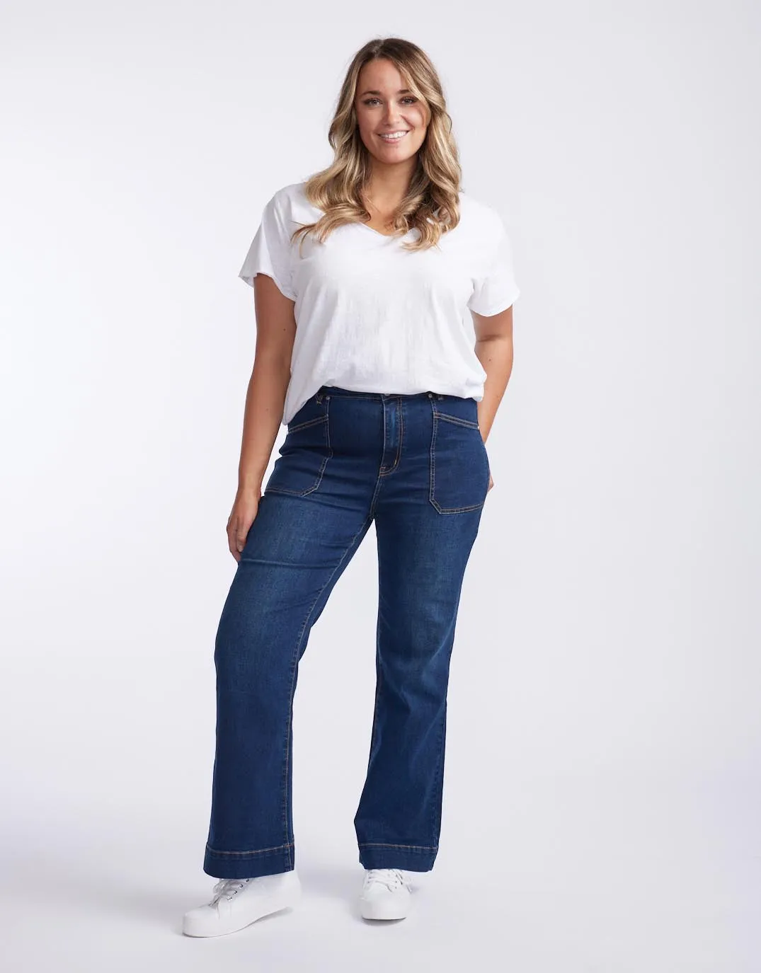 Jayne Wide Leg Jean - Indigo