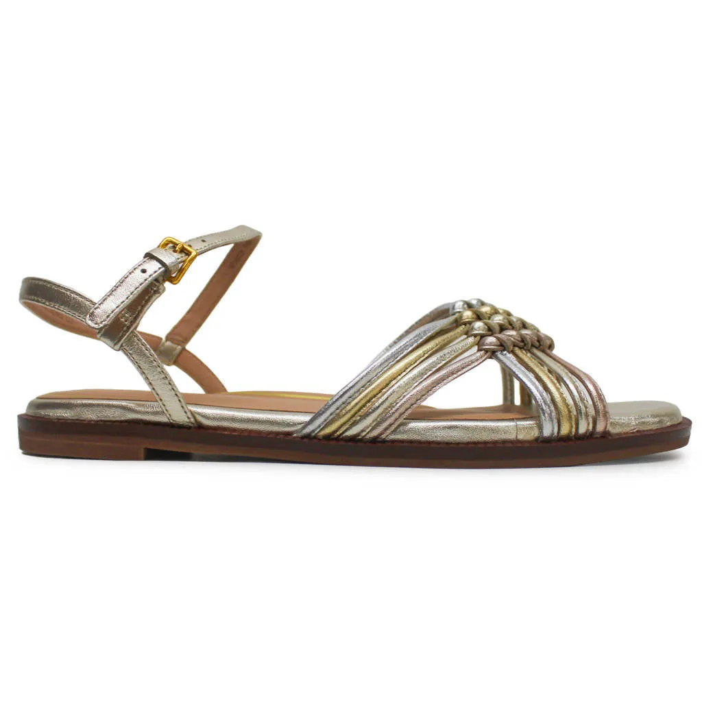 Jitney Knot Leather Women's Slingbacks Sandals