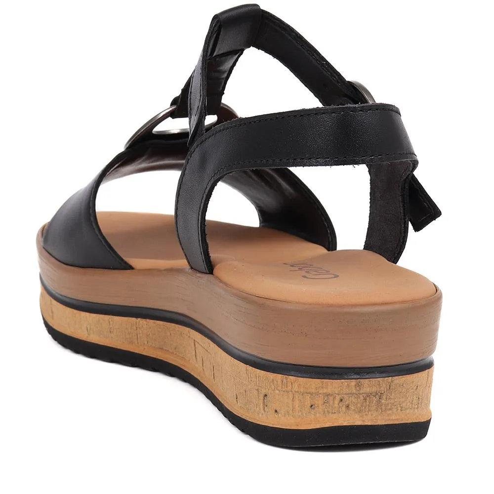 Leather Platform Sandals  - GAB39506 / 325 079