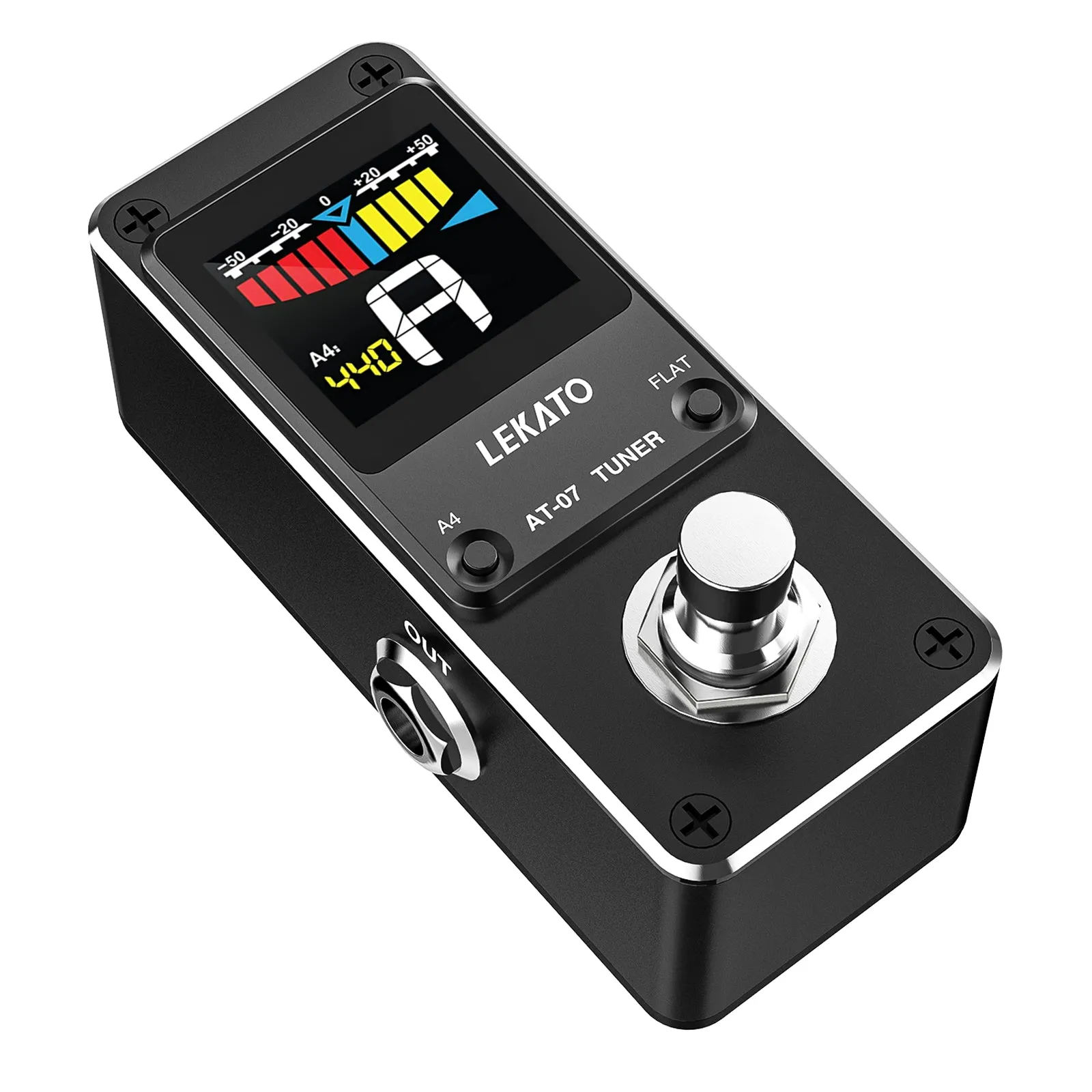 LEKATO AT-07 Chromatic Tuner Tuning Pedal True Bypass