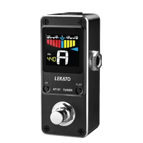 LEKATO AT-07 Chromatic Tuner Tuning Pedal True Bypass