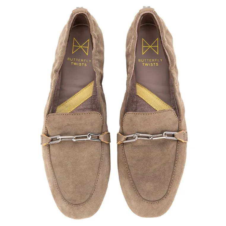 LINA Loafers - Taupe Burnished Suede