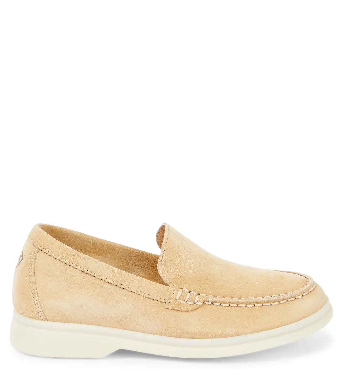 Loro Piana summer walk suede loafers, beige