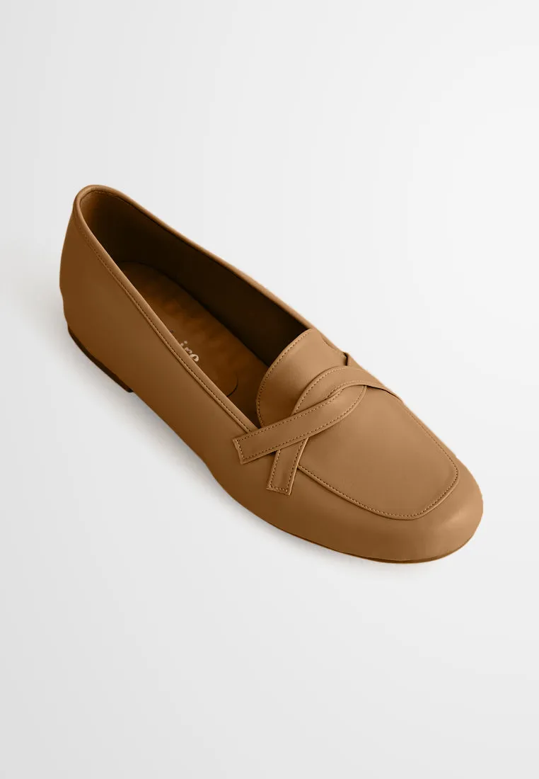 Louisa Classic Soft Loafers - Khaki