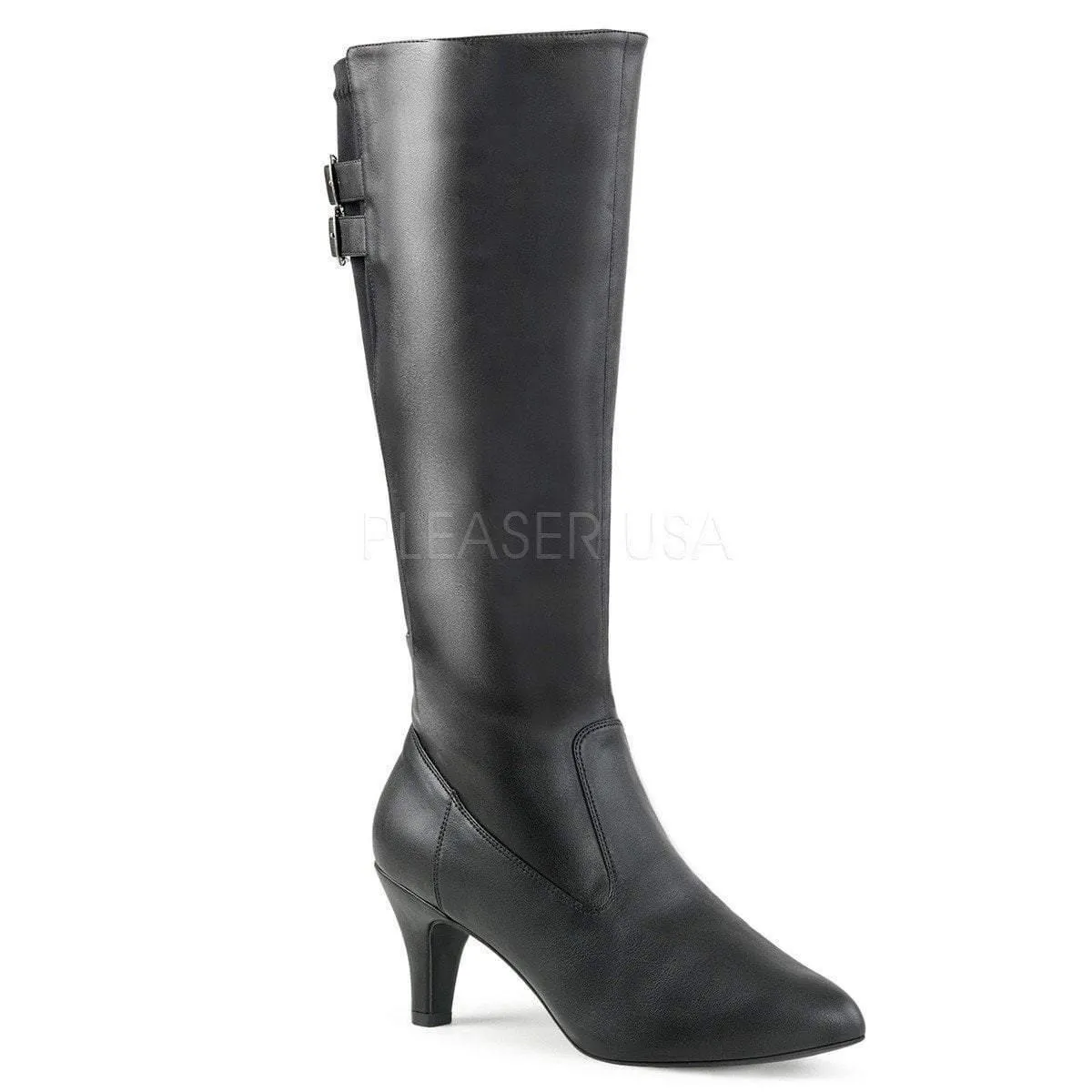 Low Heel Knee Length Boots