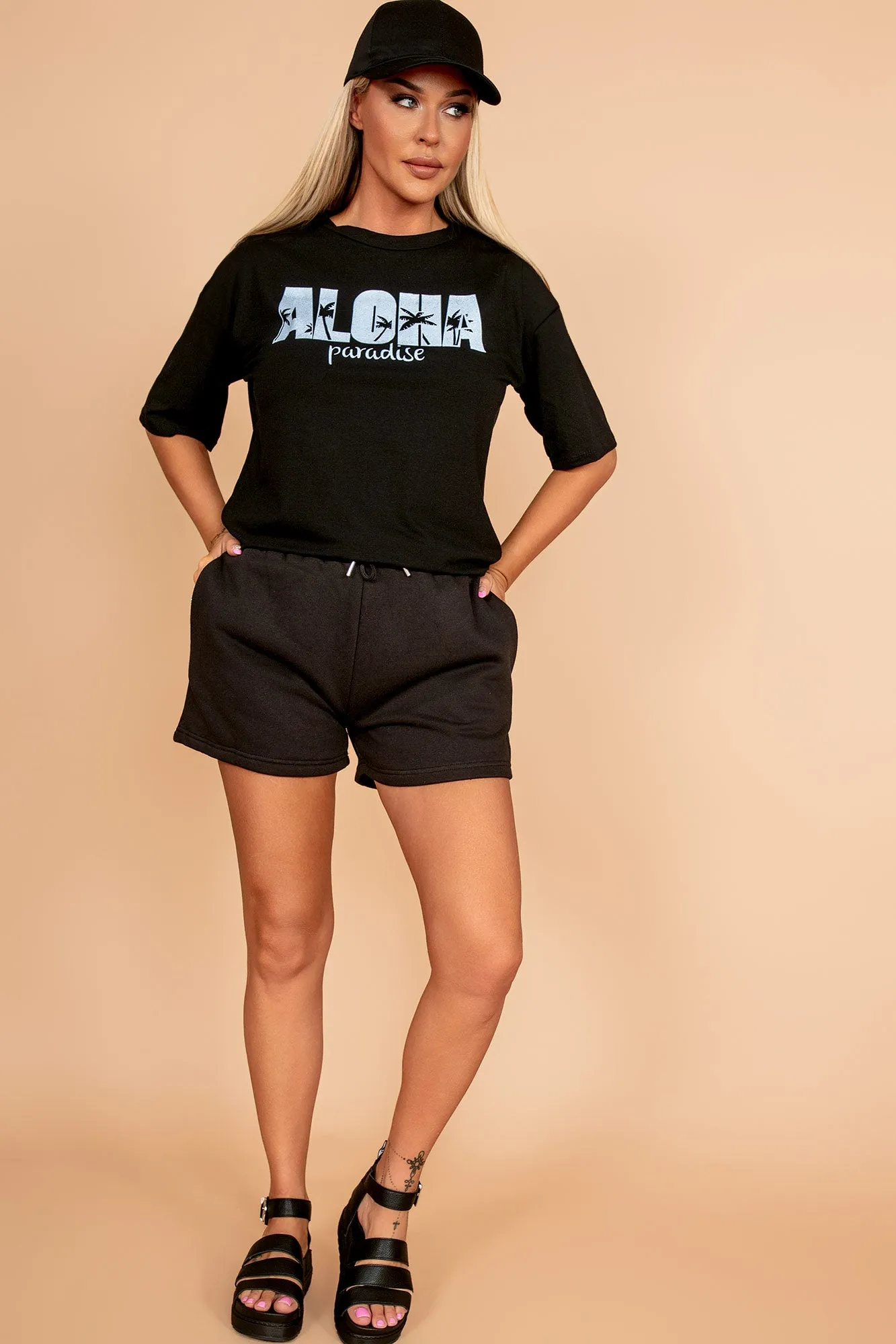 Luella Black 'Aloha Paradise' T-Shirt