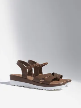 LUNA BLU Tan Slingback Sandals