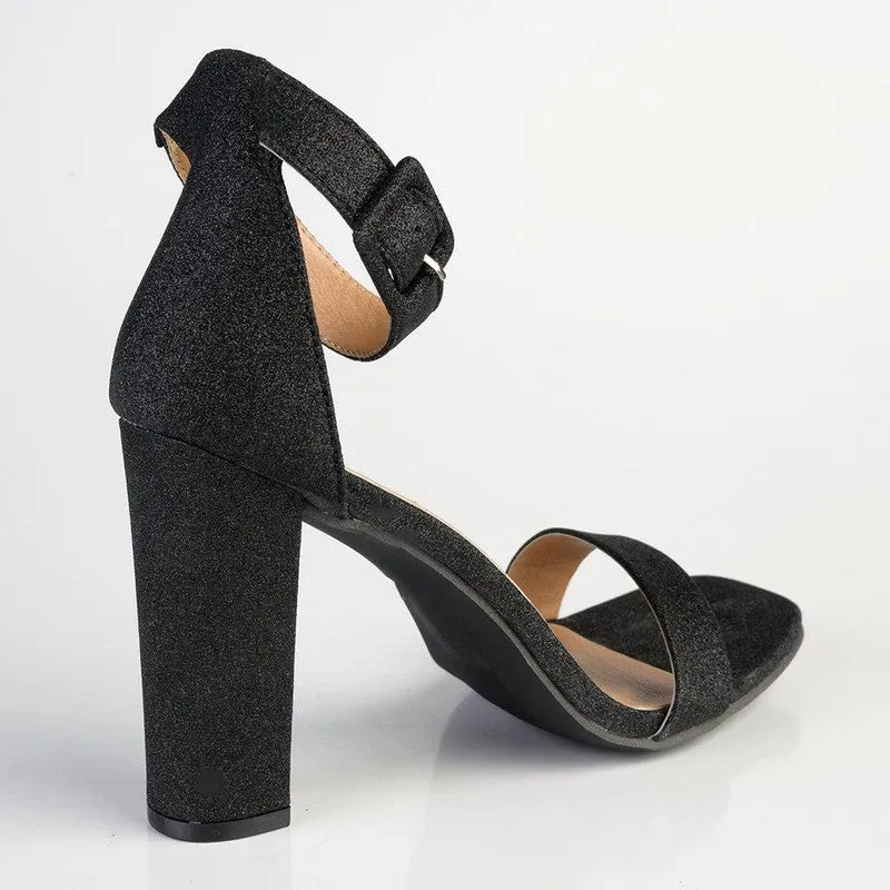 Madison Angelique Classic Block Heel Sandal - Black