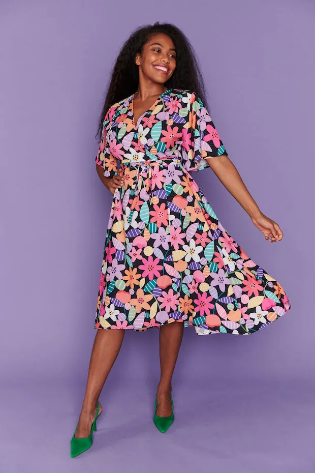 Mandy Spring Fling Wrap Dress