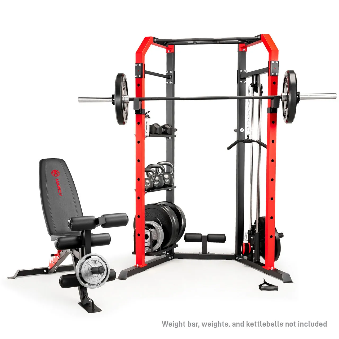 Marcy Power Cage System with Adjustable Weight Bench – SM-7393