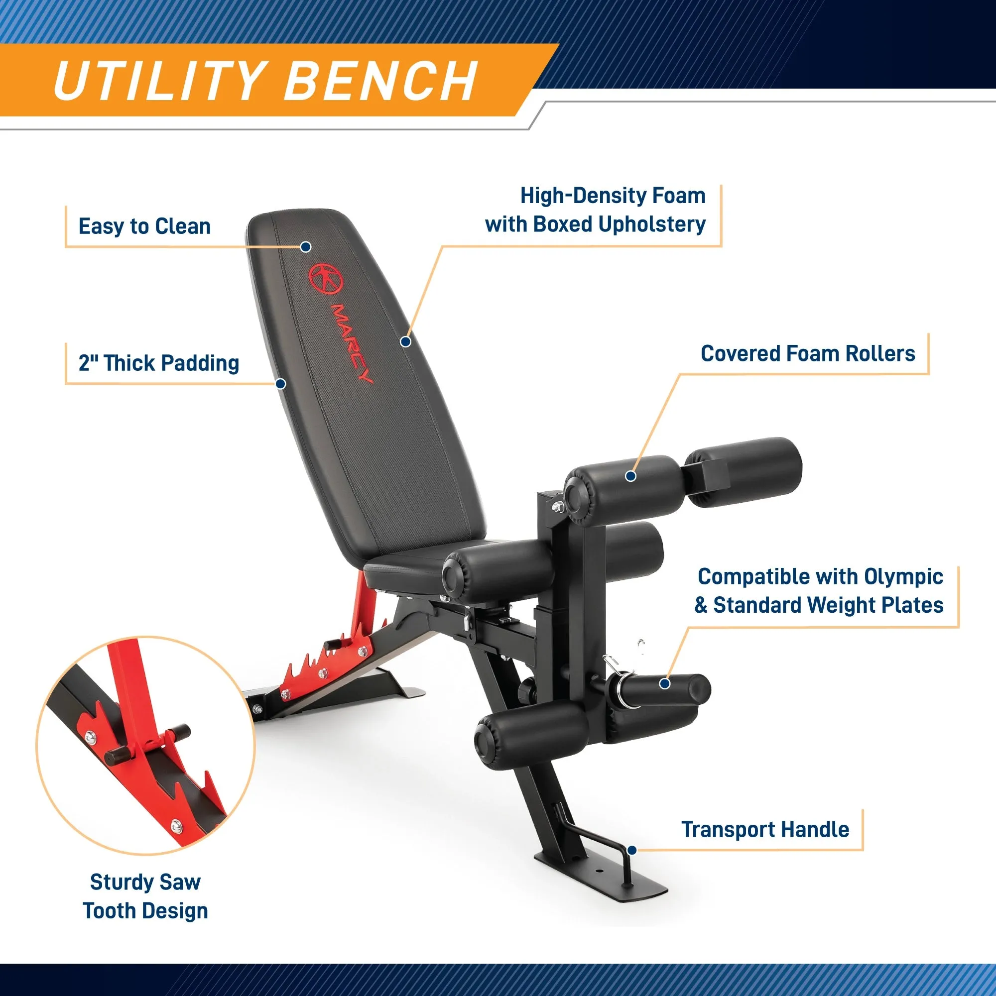 Marcy Power Cage System with Adjustable Weight Bench – SM-7393