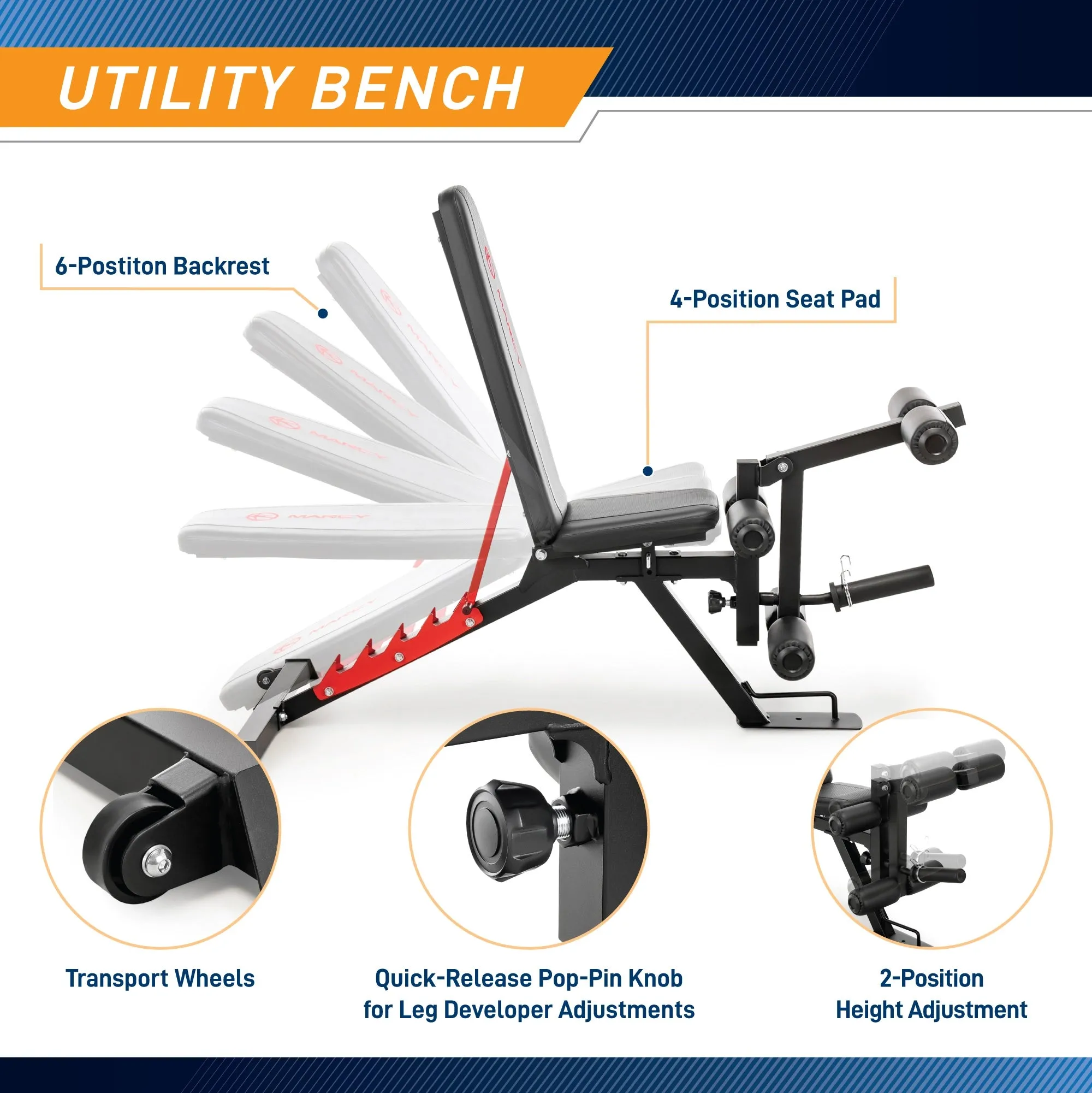 Marcy Power Cage System with Adjustable Weight Bench – SM-7393