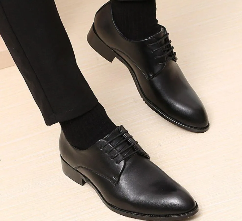 Men's Formal Business Shoes - Black Leather