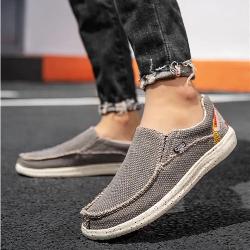 Men's Vulcanize Shoes Fashion Canvas Shoes Men Breathable Casual Flats Shoes Outdoor Male Sneakers Loafers Zapatos Hombre