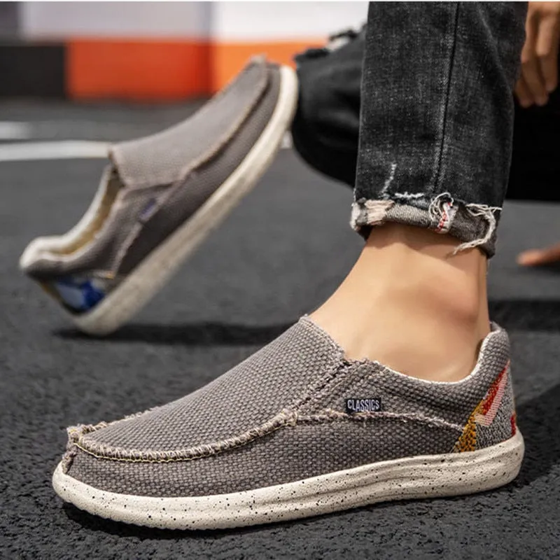 Men's Vulcanize Shoes Fashion Canvas Shoes Men Breathable Casual Flats Shoes Outdoor Male Sneakers Loafers Zapatos Hombre