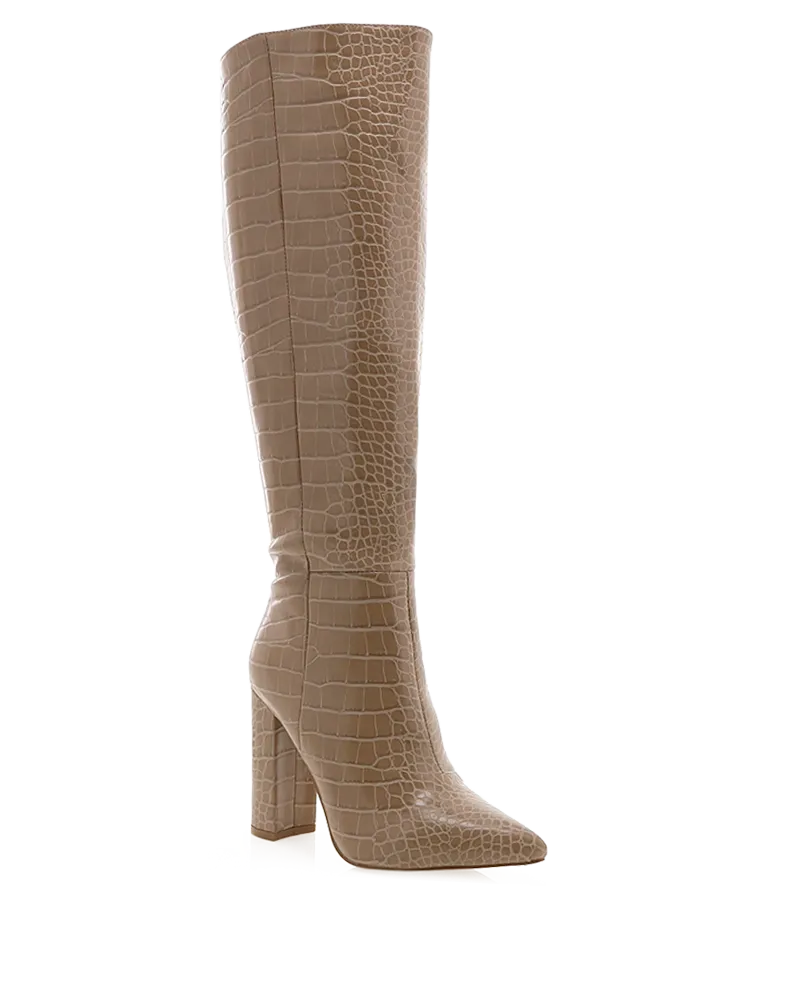 MILLA WIDE FIT - NUDE CROC