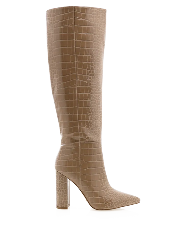 MILLA WIDE FIT - NUDE CROC