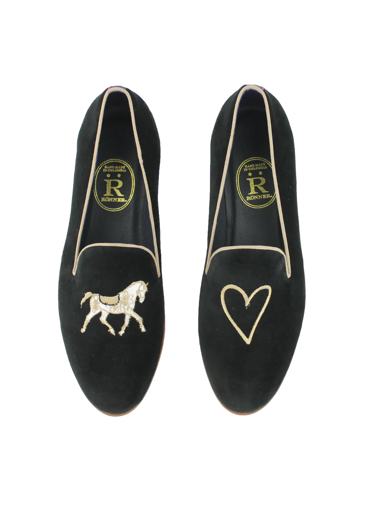 Mimosa Slippers Love | Black & Camel