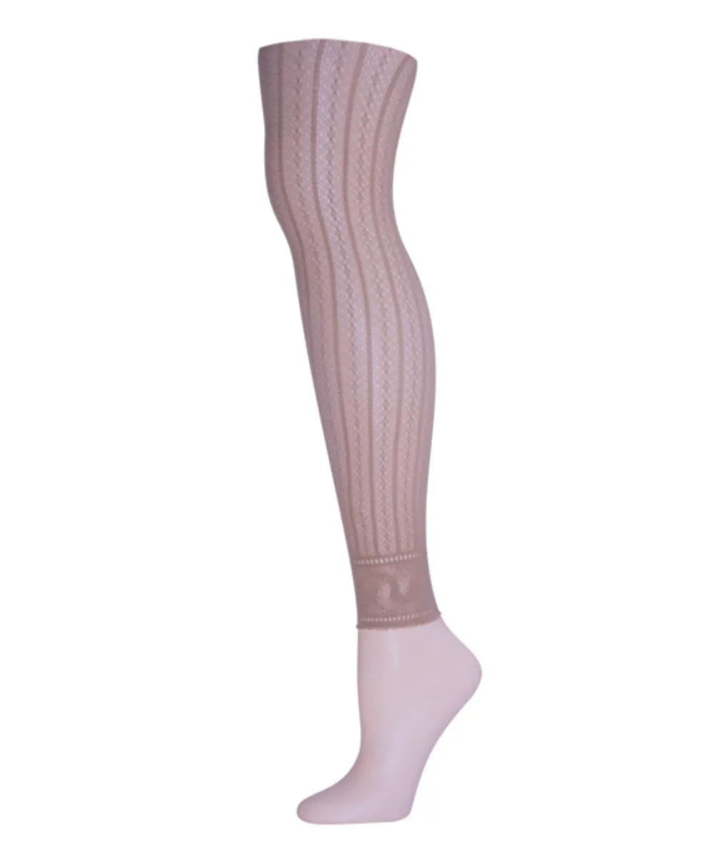 Moonlight Blue Linear Footless Net Tights