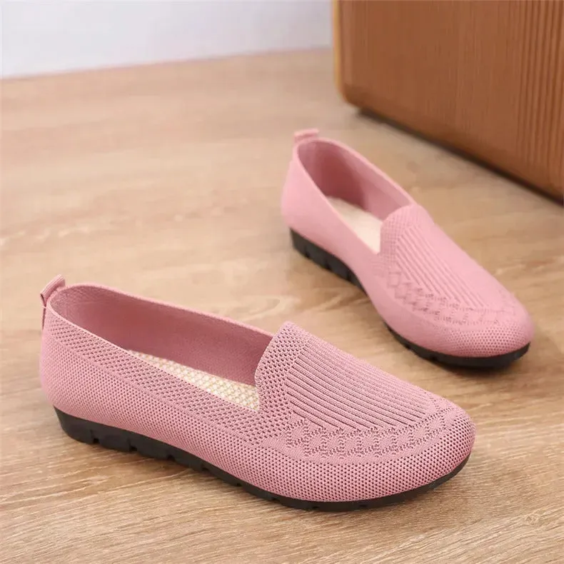 New Mesh Breathable Sneakers Women Breathable Light Slip on Flat Casual Shoes Ladies Loafers Socks Shoes Women Zapatillas Mujer