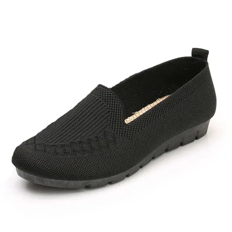 New Mesh Breathable Sneakers Women Breathable Light Slip on Flat Casual Shoes Ladies Loafers Socks Shoes Women Zapatillas Mujer