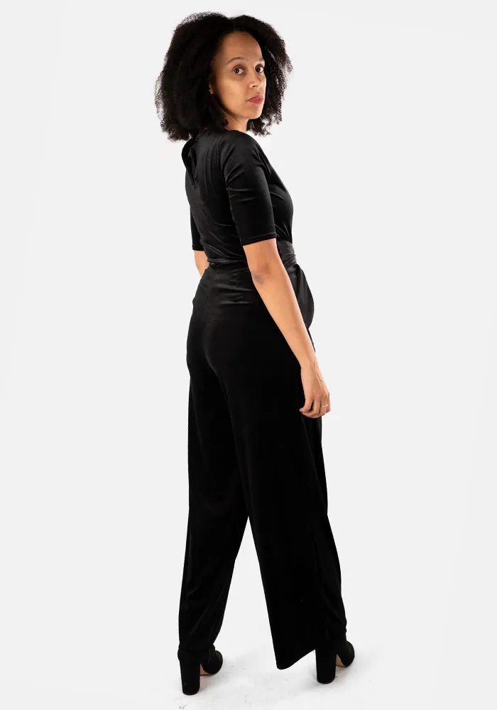 Noir Black Velvet Jumpsuit