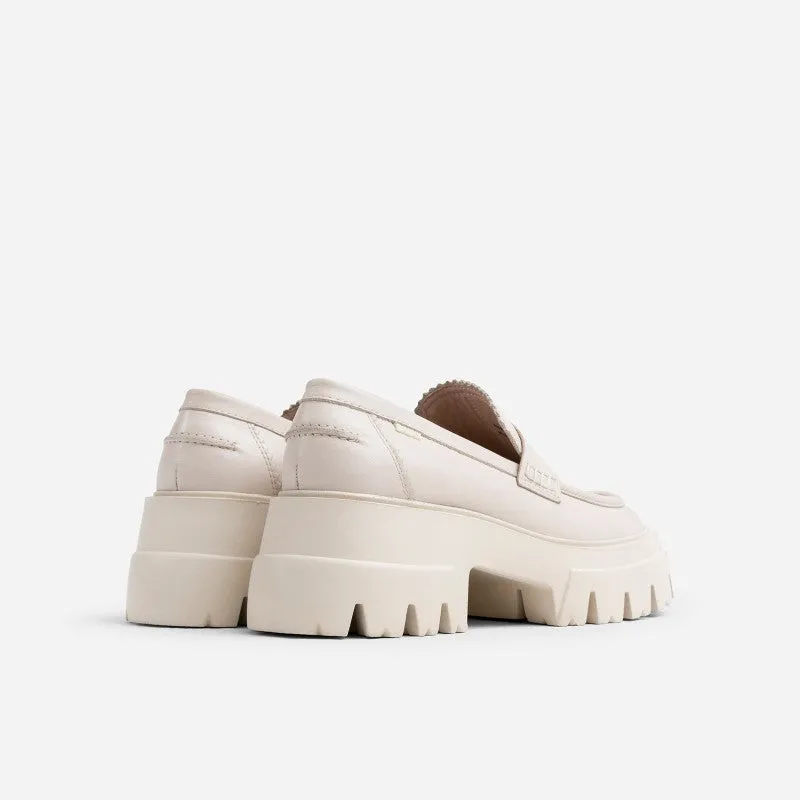 O Tizz Off-White Chunky Loafers