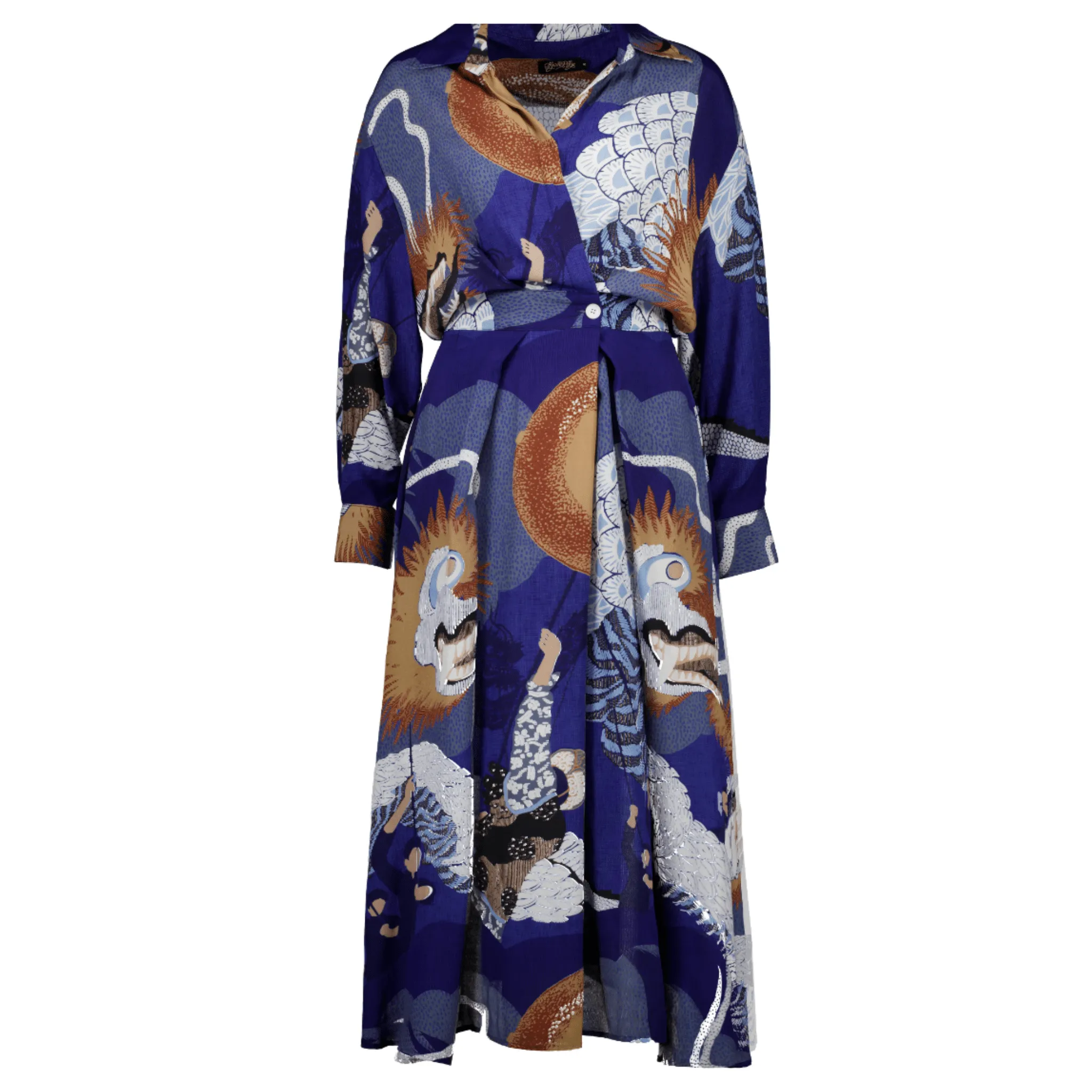 Olga De Polga Festival Parisian Wrap Dress Blue