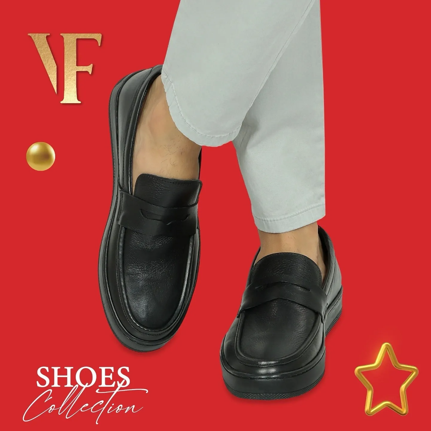 Penny Casual Loafer in Black Leather