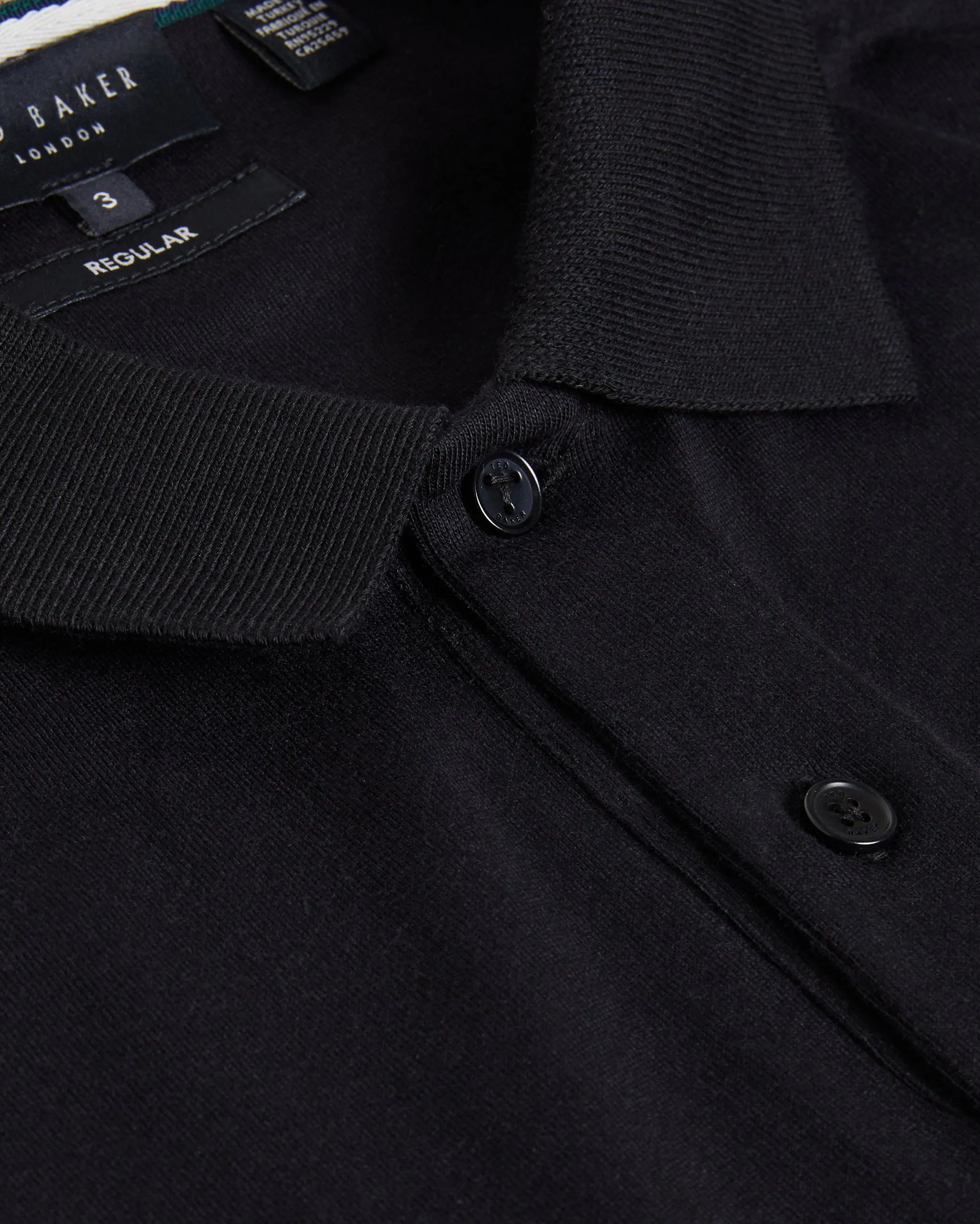 Penult Ss Regular Fit Webbing Polo Black