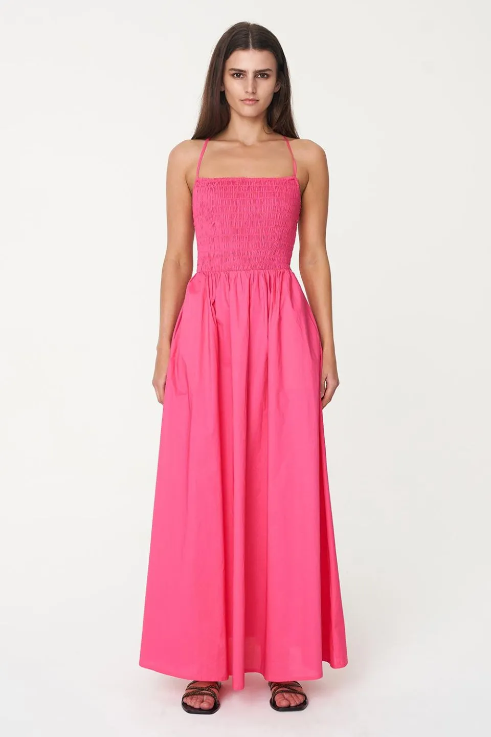 Phoebe Lou Crush Shirred Bodice Maxi Dress