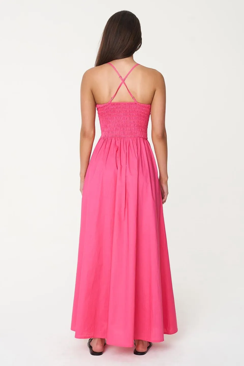 Phoebe Lou Crush Shirred Bodice Maxi Dress