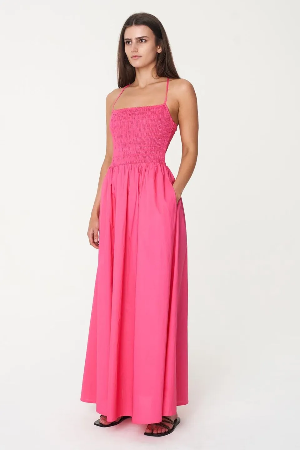 Phoebe Lou Crush Shirred Bodice Maxi Dress