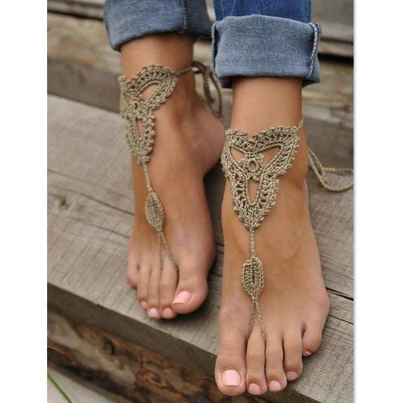 Purity Rope Anklet Sandals