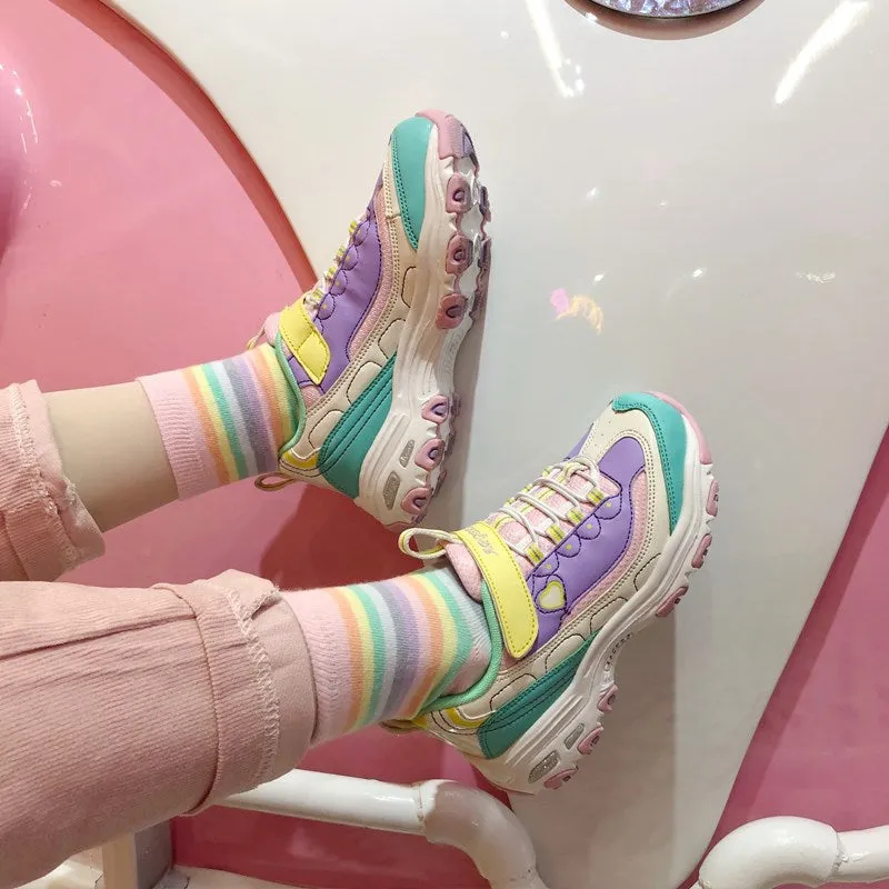 Rainbow Pastel Babydoll Sneakers AD10259