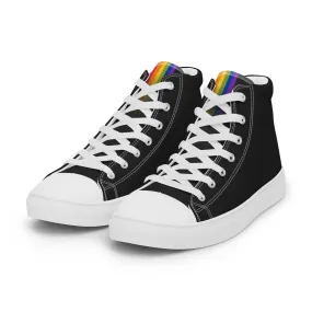 Rainbow Pride Black High Top Trainers (male sizes)