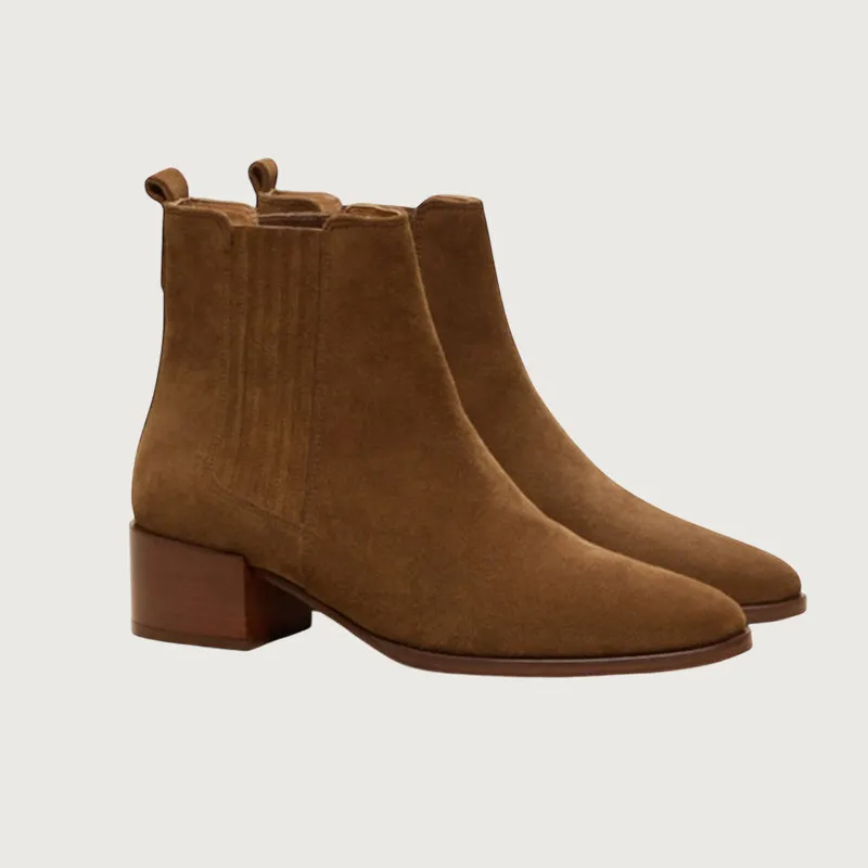 Rivecour No408 Hazelnut Suede ankle Boots