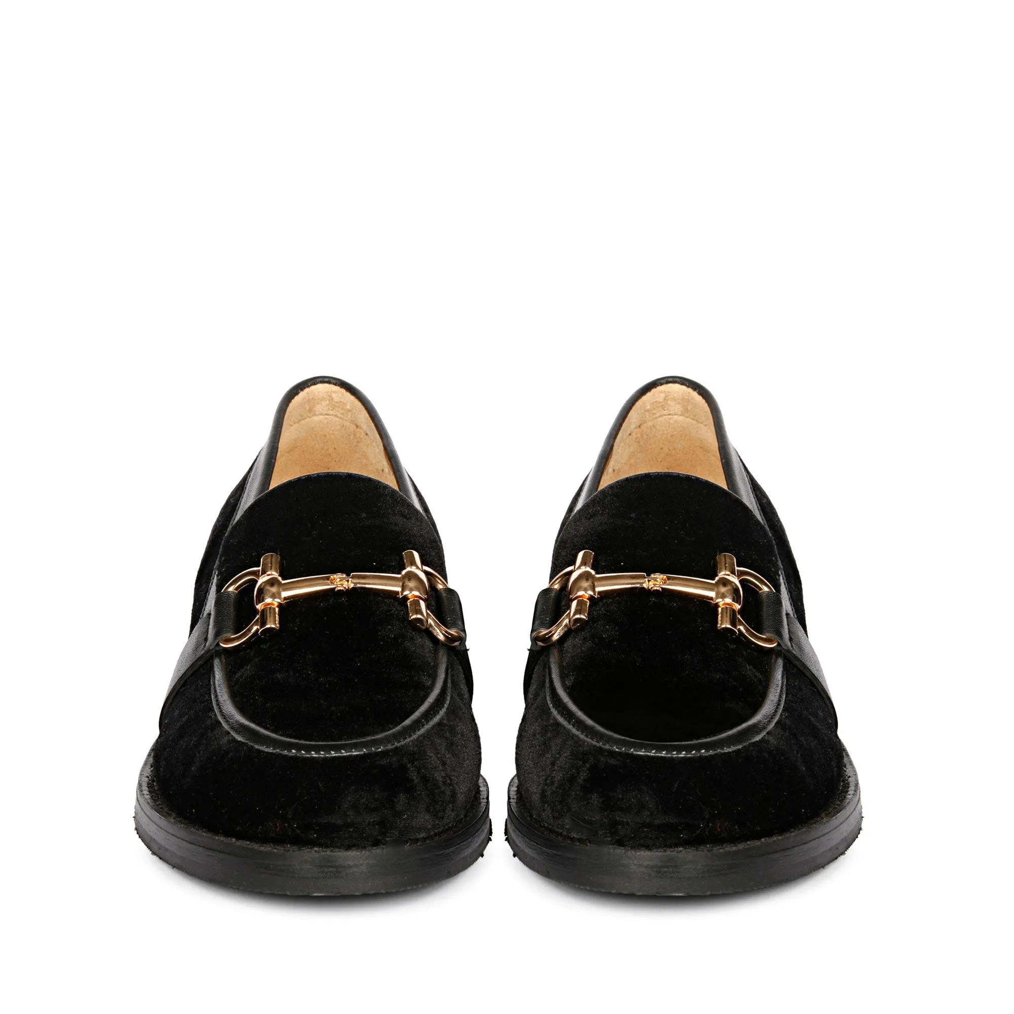 Saint Cinzia Black Velvet Moccasins