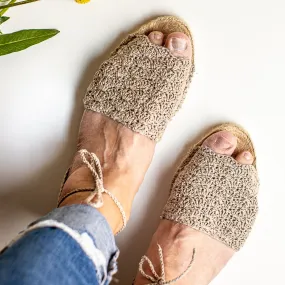 Shell Stitch Crochet Espadrilles Kit